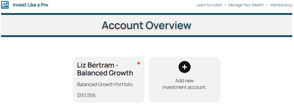 Invest Like a Pro: Account Overview